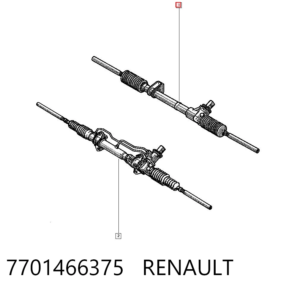  Listwa kierownicza (maglownica) Renault 19 1