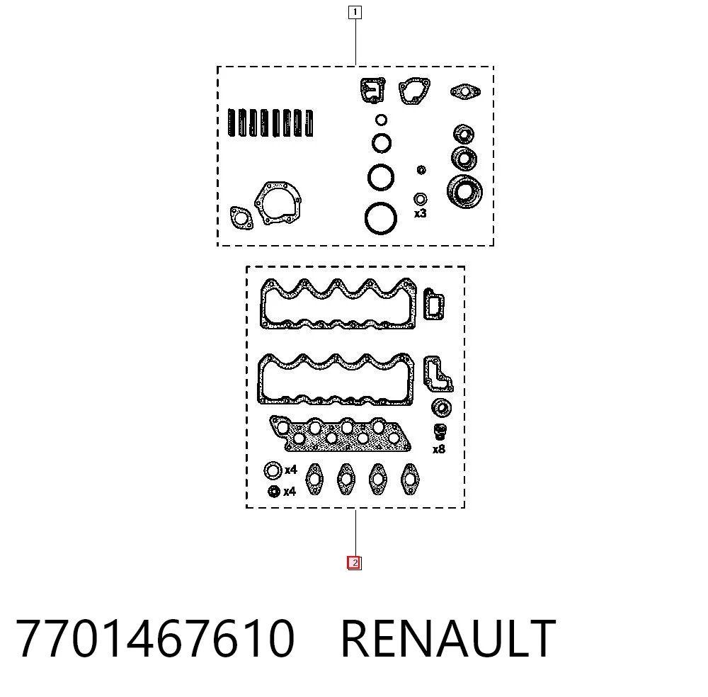 Zestaw uszczelek silnika pełny do Renault 21 L48