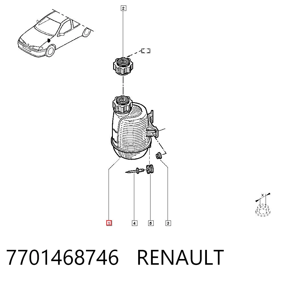 7701468746 Renault (RVI) Zbiorniczek wyrównawczy układu chłodzenia