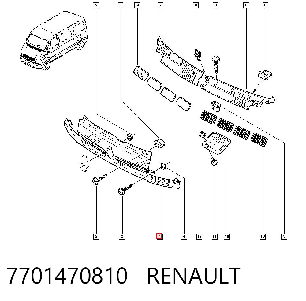 Atrapa chłodnicy do Renault Master II FD