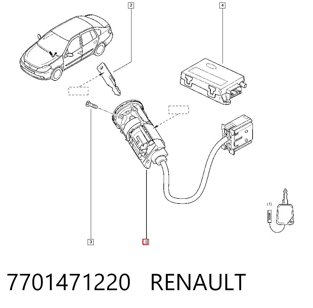 Do koszyka Stacyjka zapłonowa Renault Clio II BB, CB