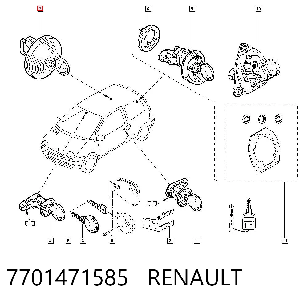 7701471585 Renault (RVI) Korek wlewu paliwa