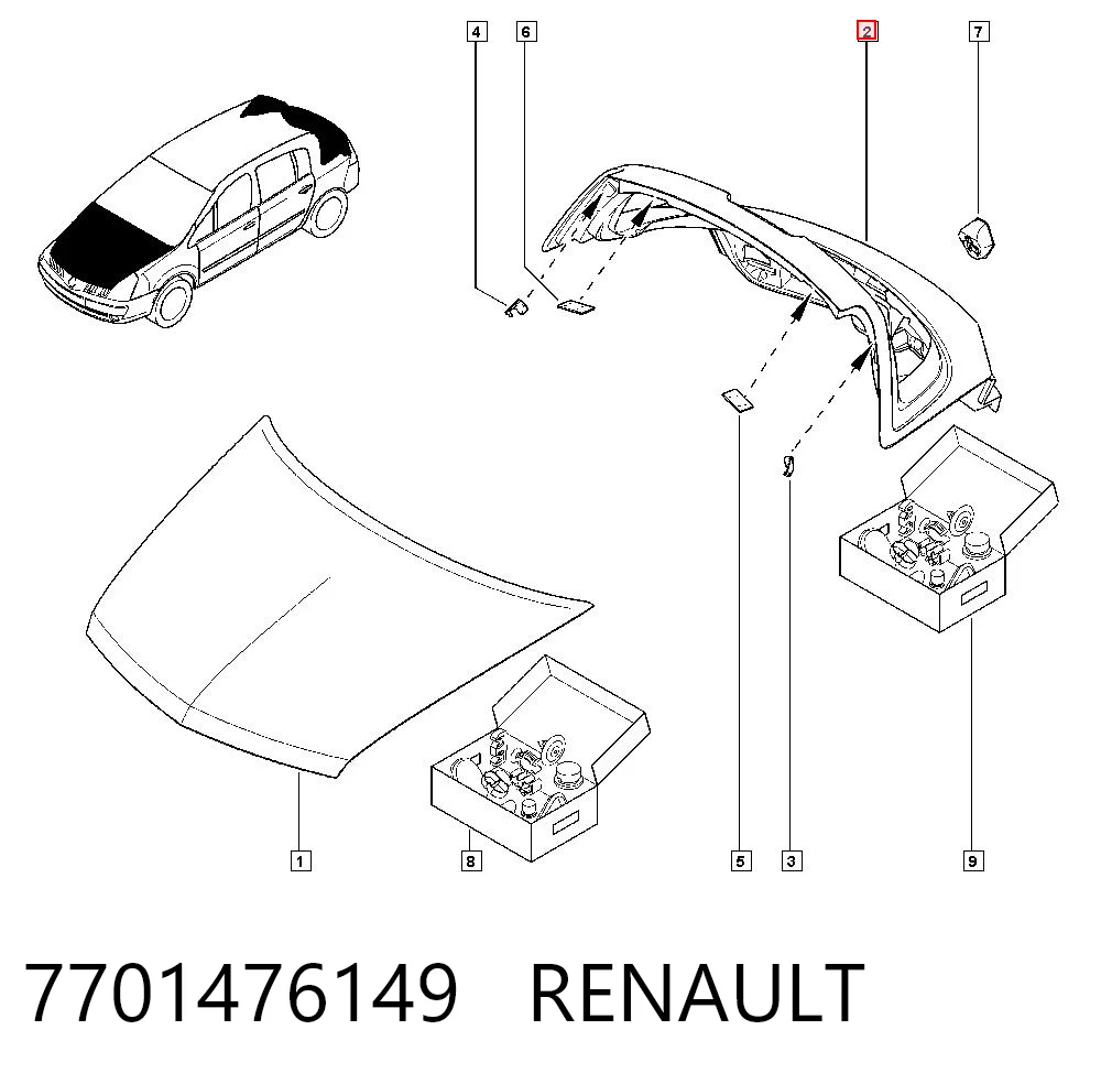 Drzwi tylne (bagażnika 3/5) do Renault Vel Satis  BJ0
