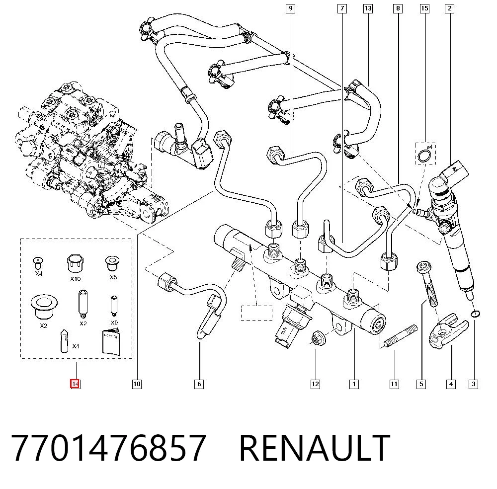 Kupić Zestaw naprawczy wtryskiwacza Renault Laguna III BT0, BT1 w dobrej cenie