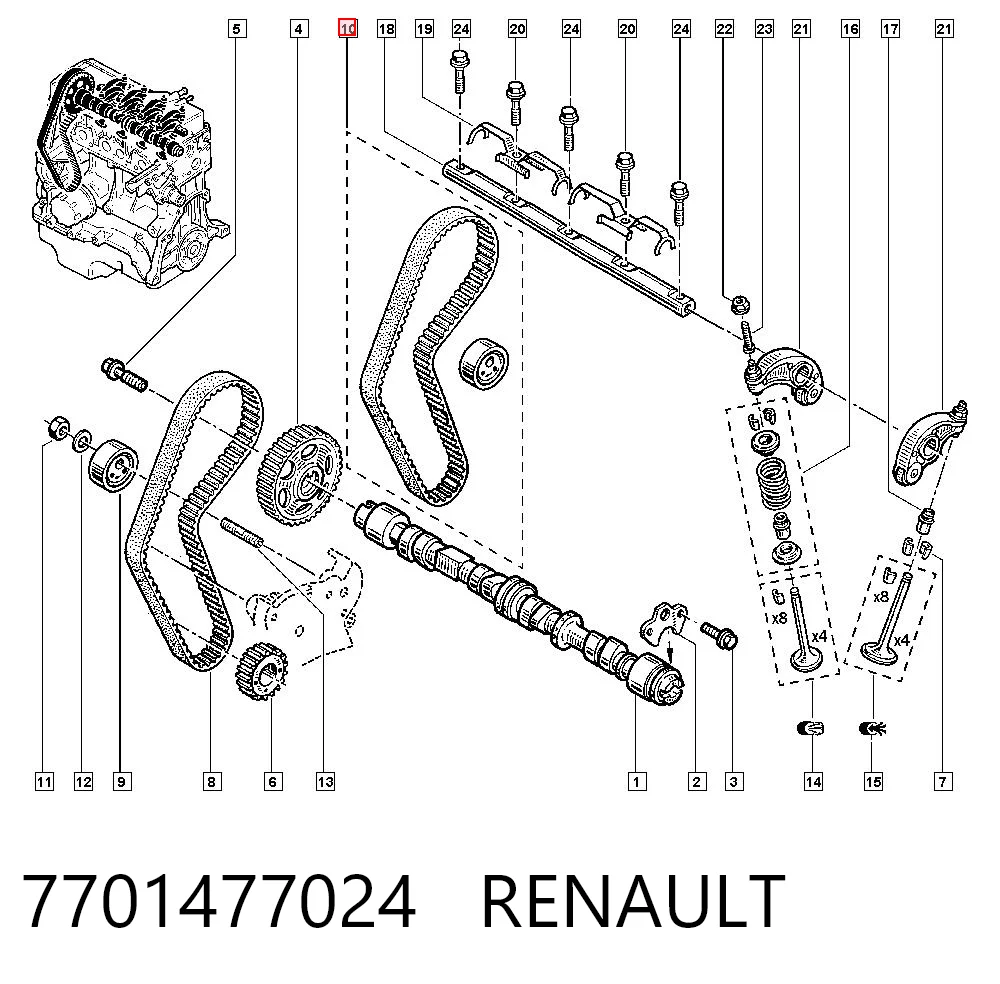 7701477024 Renault (RVI)