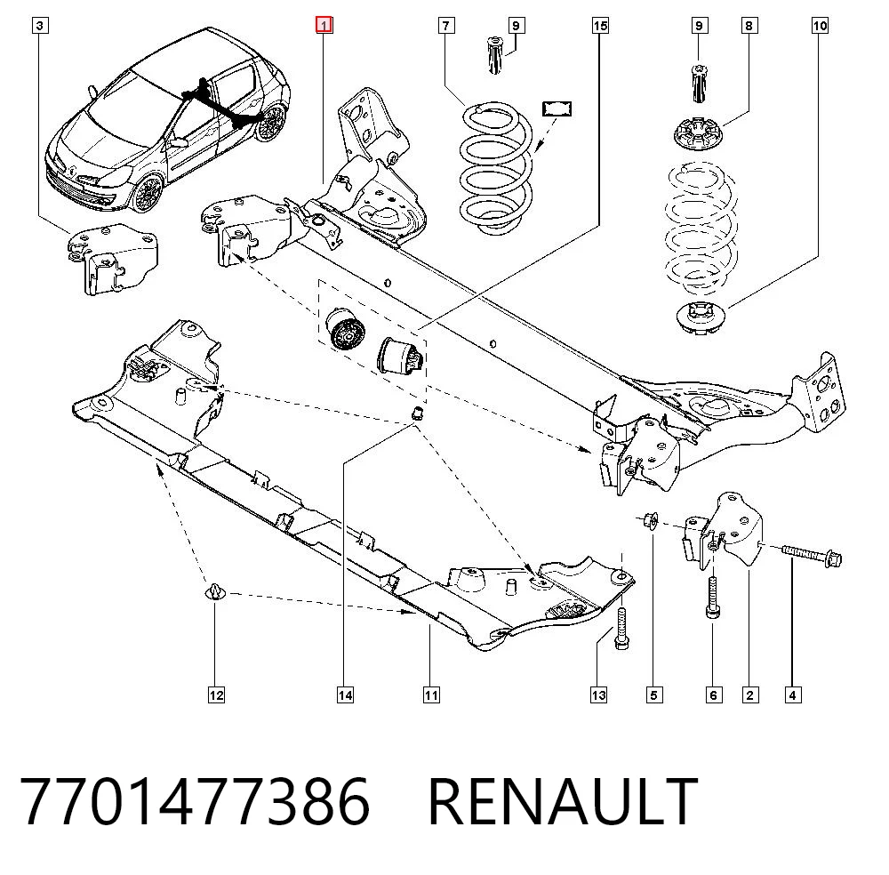Do koszyka Korpus osi tylnej Renault Clio III BR01, CR01