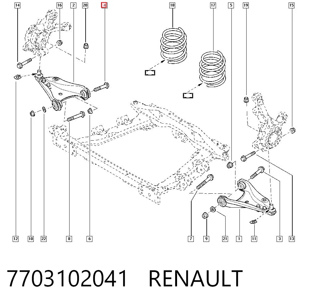 Śruba mocowania wahacza przedniego, dolnego Nissan/Infiniti 6001547892 cena, od 2,77 USD