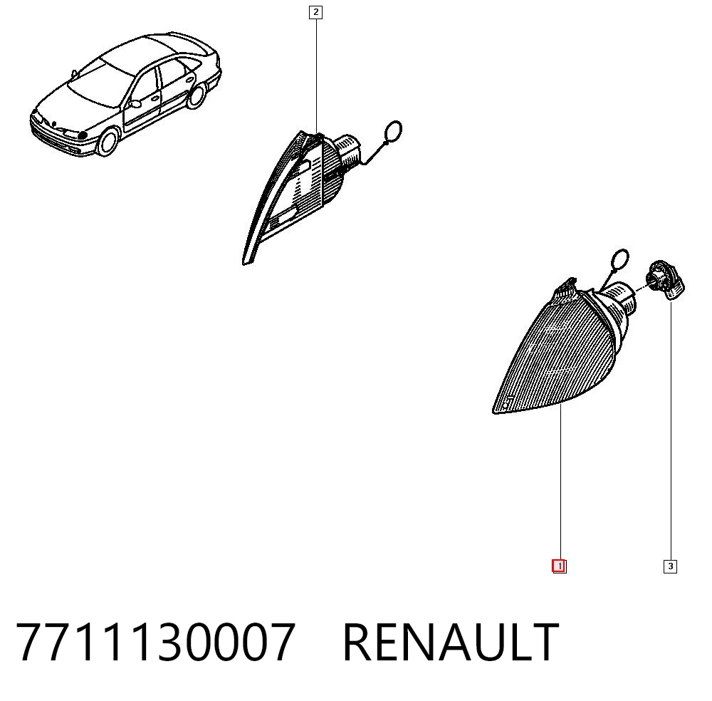  Kierunkowskaz lewy Renault Laguna 2