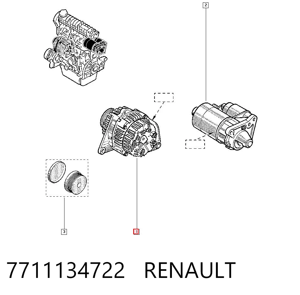 Do koszyka Alternator Renault Megane SCENIC JA0, JA1