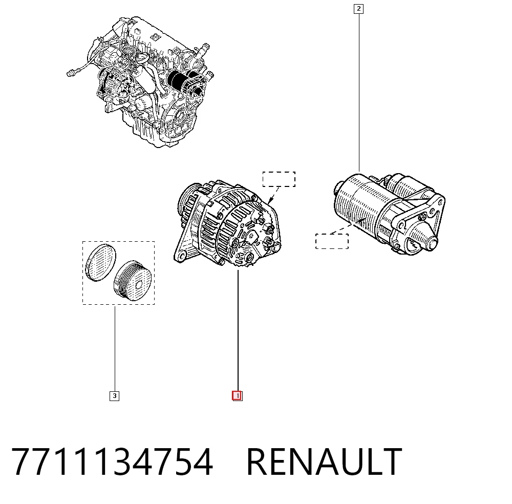  Alternator Renault Megane 