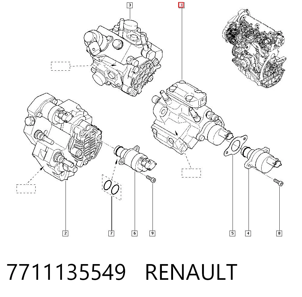 Pompa wtryskowa wysokiego ciśnienia Renault Laguna I hatchback (B56, 556) (1993 - 2002) cena, od 131,32 USD