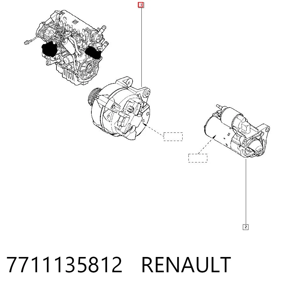 7711135812 Renault (RVI) Alternator