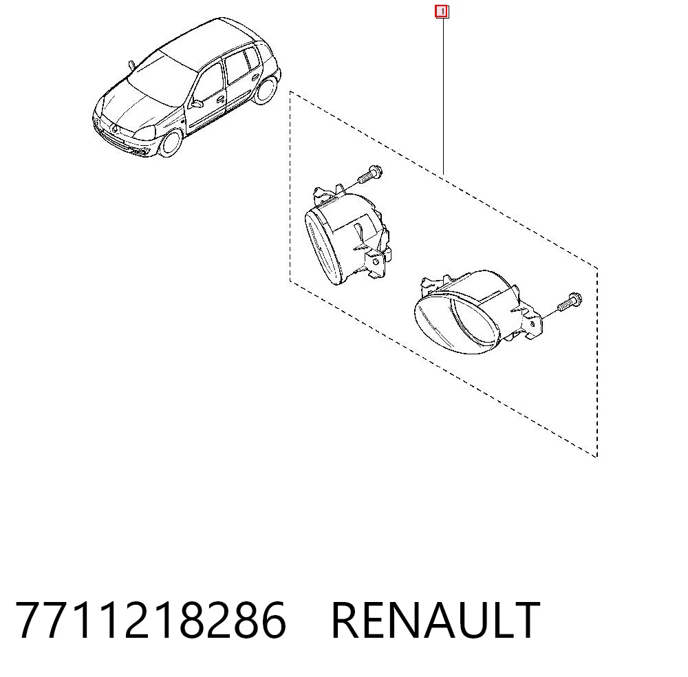 Kupić Lampa przeciwmgielna lewa/prawa Renault Clio II BB, CB w dobrej cenie
