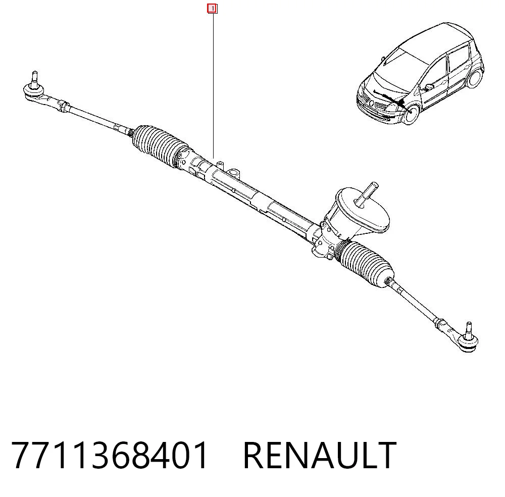 Listwa kierownicza (maglownica) Renault Clio III GRANDTOUR kombi (KR01) (2008 - 2026) cena, od 96,17 USD
