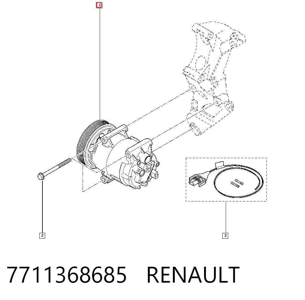 7711368685 Renault (RVI) Sprężarka klimatyzacji