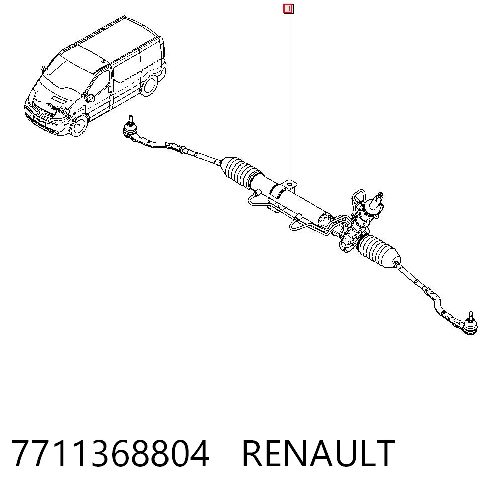 7711368804 Renault (RVI) Listwa kierownicza (maglownica)