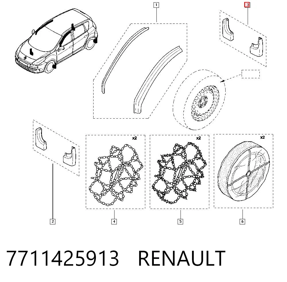 Kupić Chlapacze tylne, komplet Renault Scenic III JZ0, JZ1 w dobrej cenie