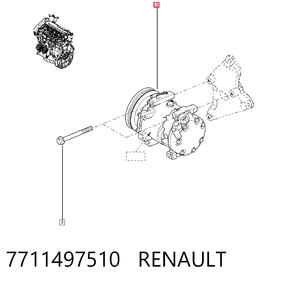 Sprężarka klimatyzacji Renault Twingo I hatchback (C06) (1992 - 2007) cena, od 57,94 USD