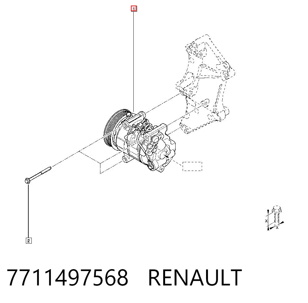 7711497568 Renault (RVI) Sprężarka klimatyzacji