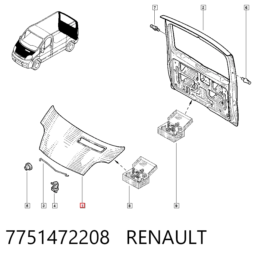  Maska silnika Opel Vivaro 