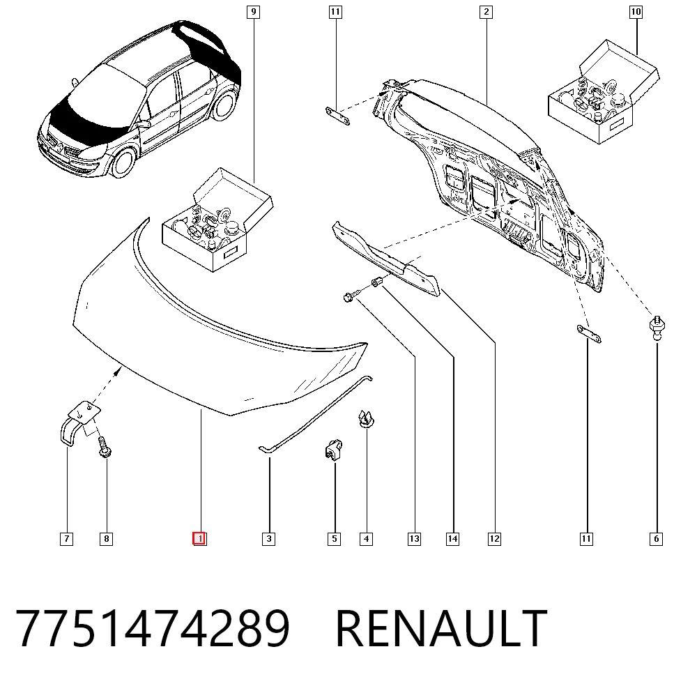Maska silnika do Renault Scenic II JM0, JM1