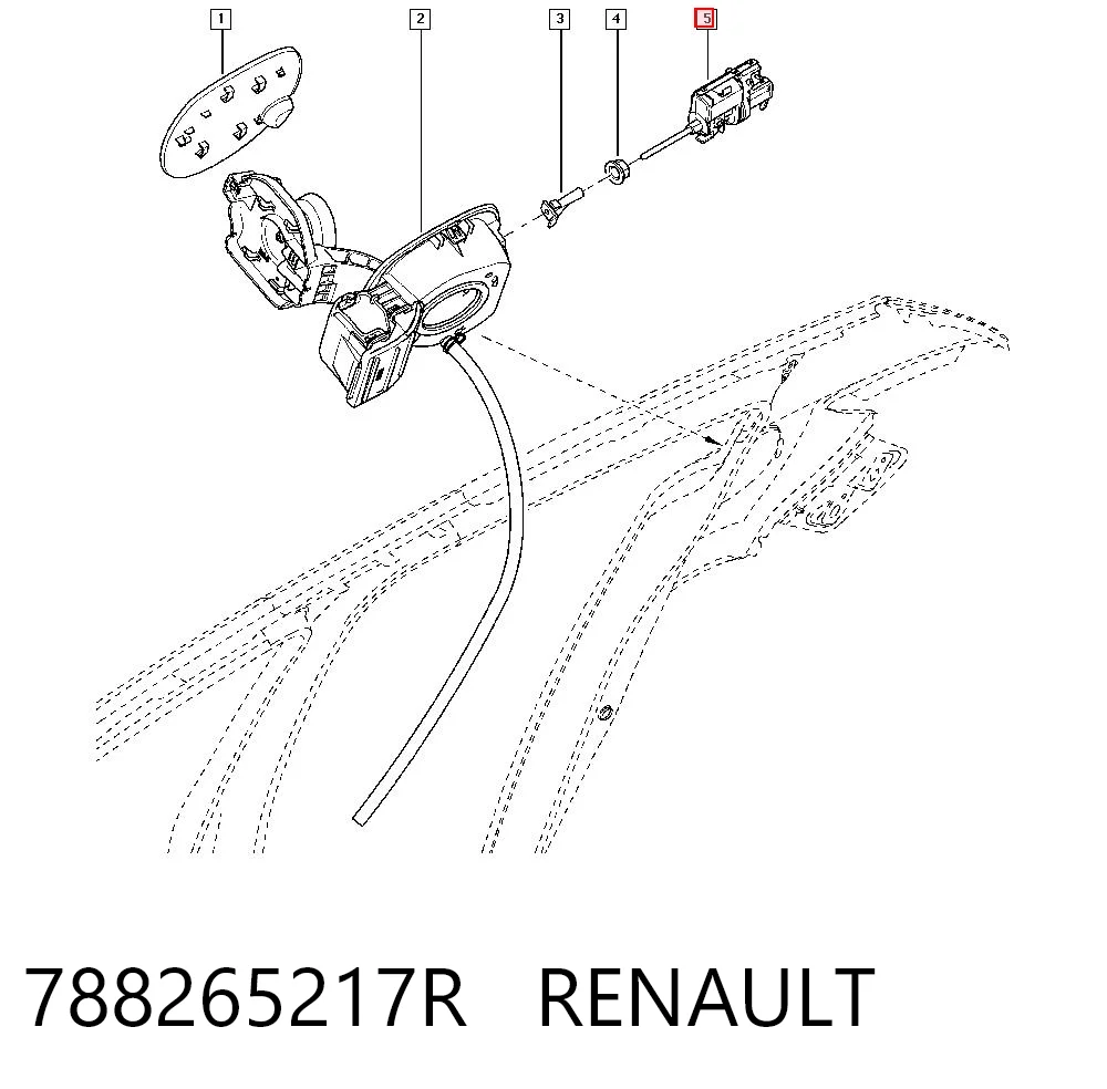 788265217R Renault (RVI) Silniczek otwierania klapki wlewu paliwa