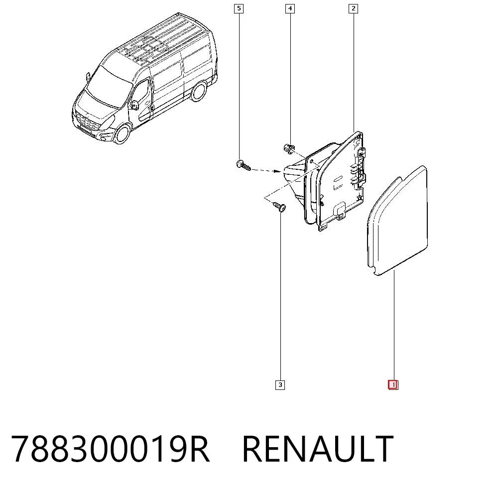 Klapka wlewu paliwa do Opel Movano X62