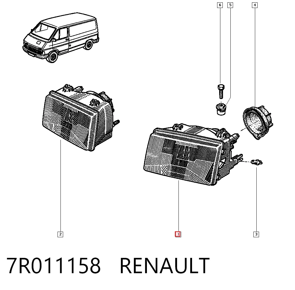 Reflektor lewy do Renault Trafic I TXX