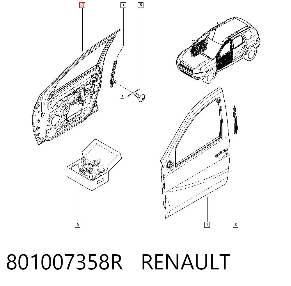 Drzwi przednie prawe do Dacia Duster  HS
