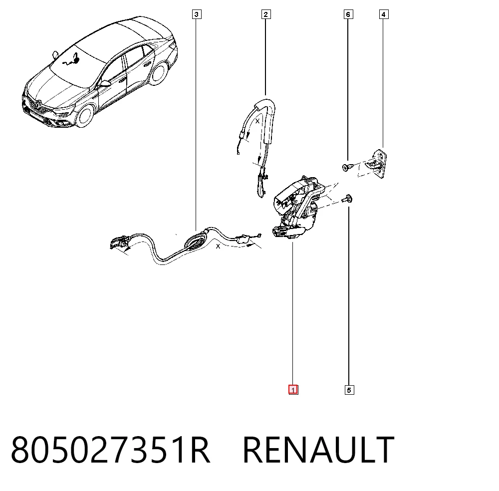 Zamek drzwi przednich prawych Renault Megane IV kombi (K9A, K9M, K9N) (2016 - 2026) cena, od 69,35 USD
