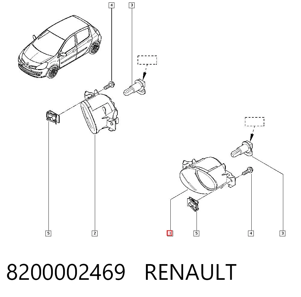 Do koszyka Lampa przeciwmgielna lewa Nissan Almera II N16