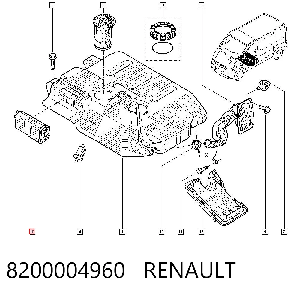 POCHŁANIACZ PAR PALIWA do Renault Trafic II FL