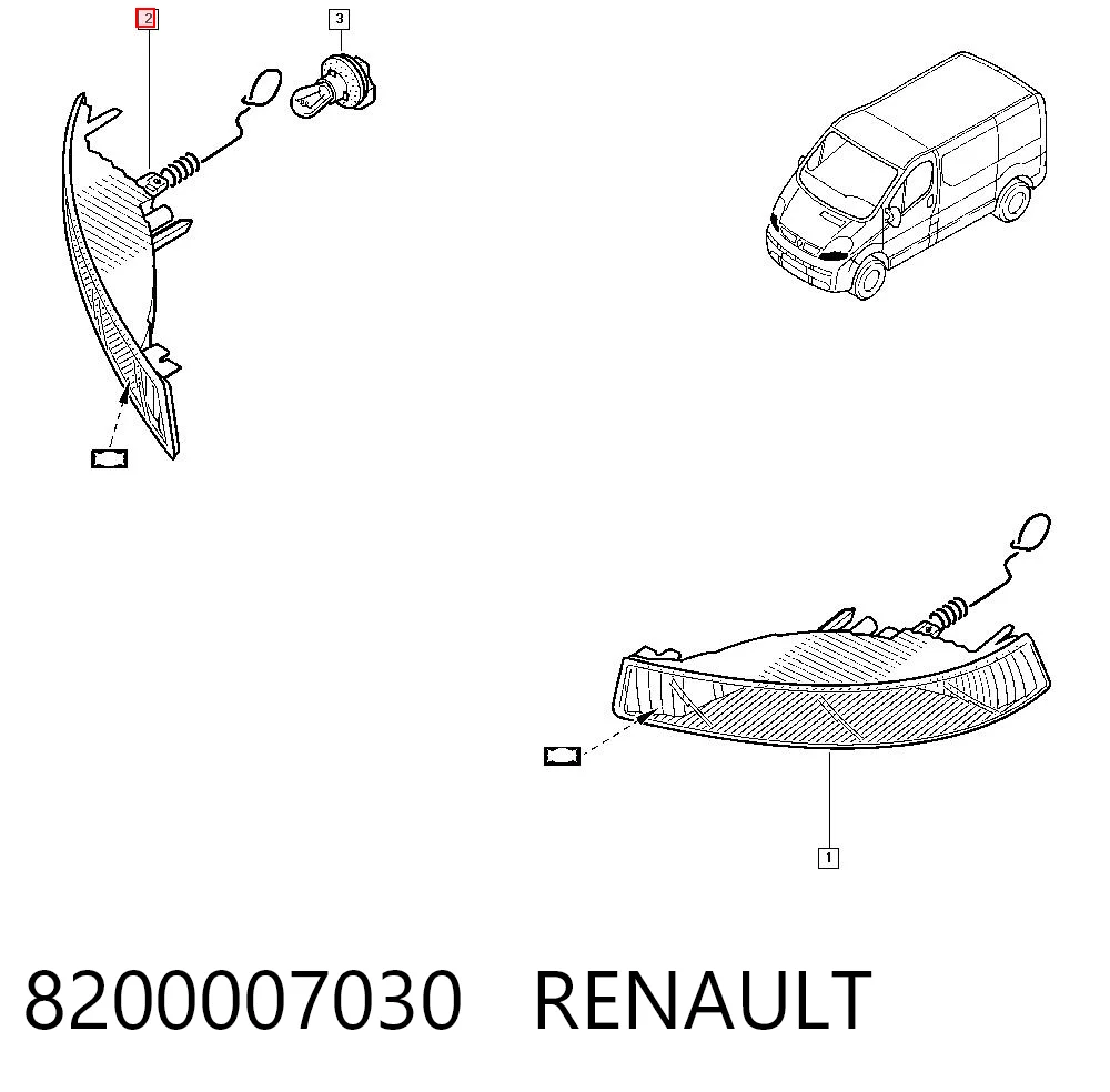 Do koszyka Kierunkowskaz prawy Nissan Primastar  X83