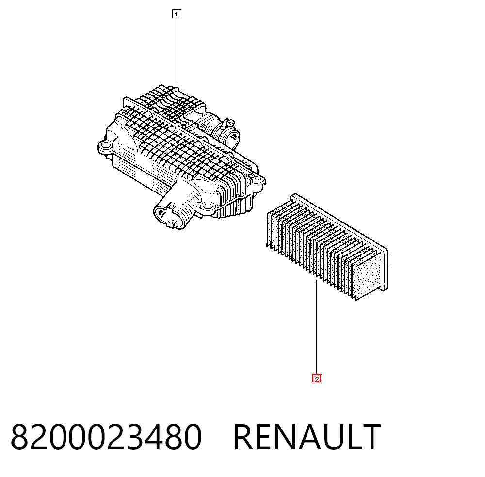 8200023480 Renault (RVI) Filtr powietrza