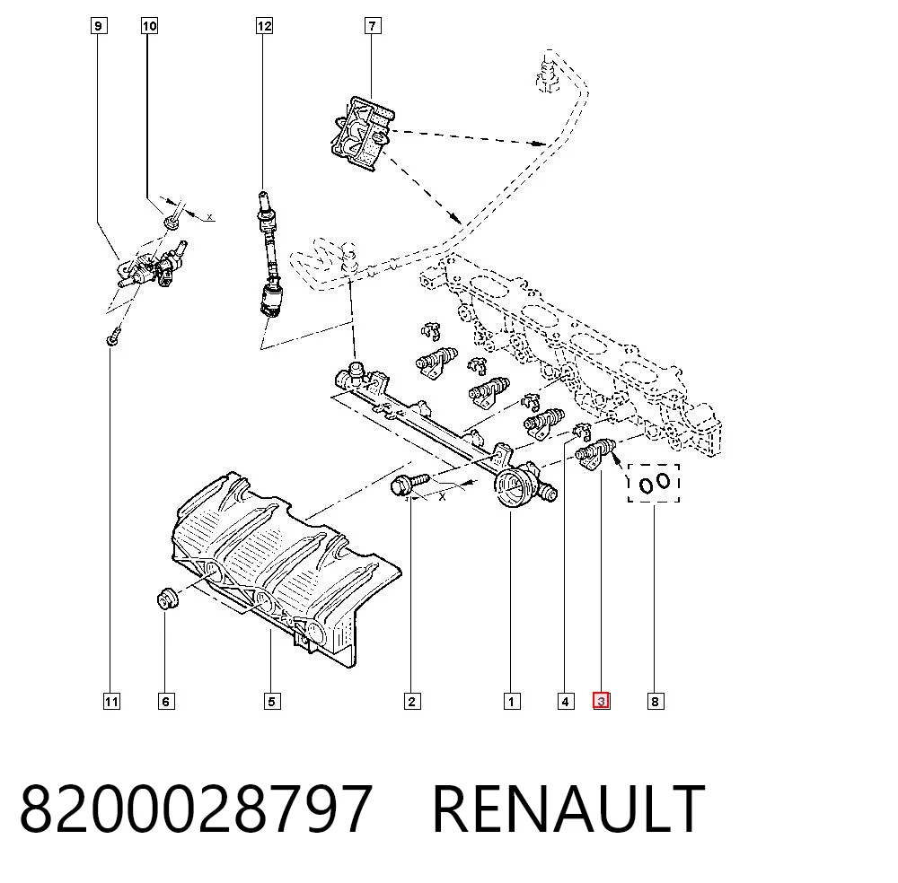 8200028797 Renault (RVI) Wtryskiwacz paliwa