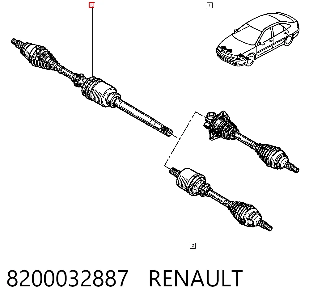 Do koszyka Półoś napędowa przednia prawa Mazda 323 S IV BG