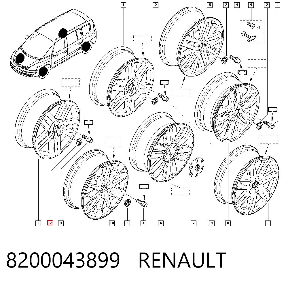 Kupić Kołpak do obręczy koła Renault Laguna III BT0, BT1 w dobrej cenie