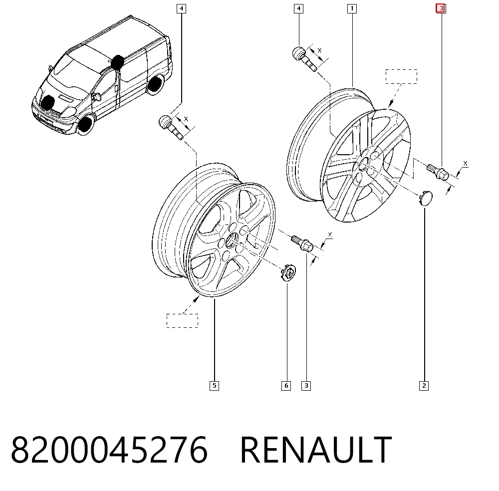 Śruba koła Renault Master III awangarda (FV) (2010 - 2024) cena, od 5,21 USD