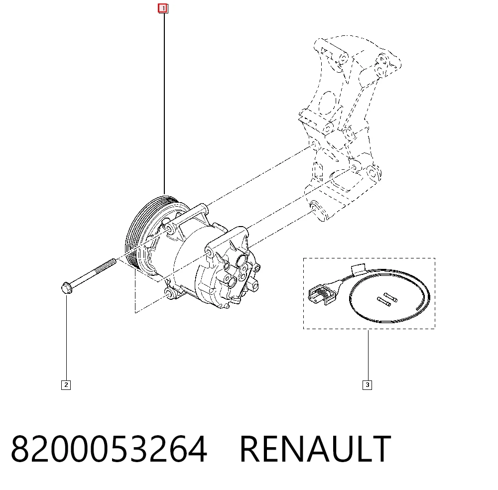8200053264 Renault (RVI) Sprężarka klimatyzacji
