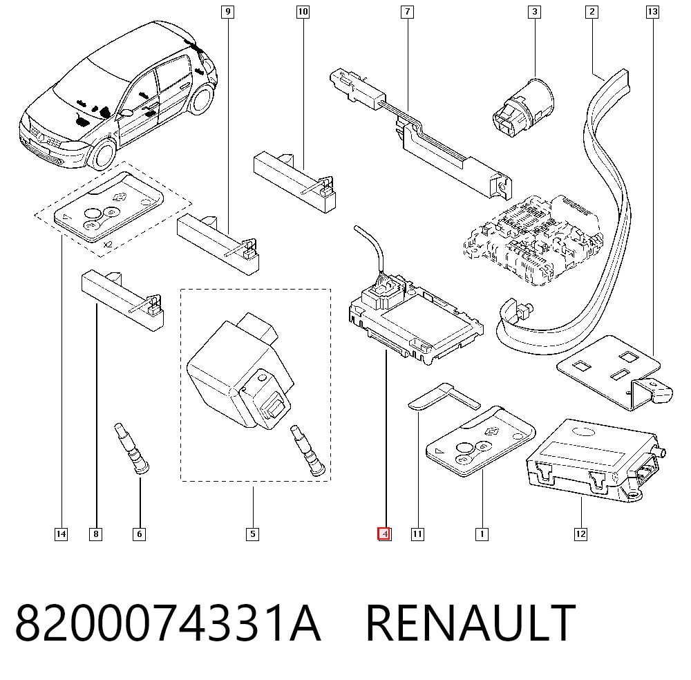 Stacyjka zapłonowa do Renault Clio III GRANDTOUR KR01