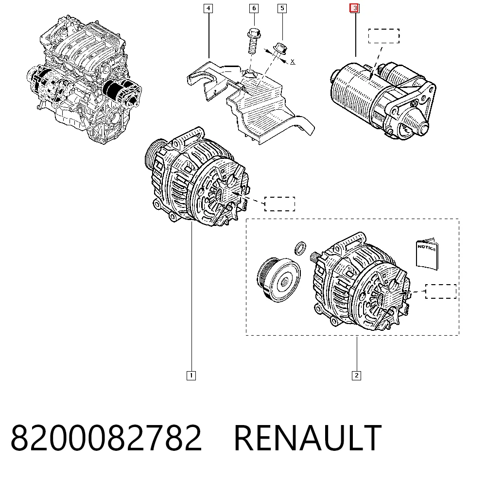 8200082782 Renault (RVI) Rozrusznik