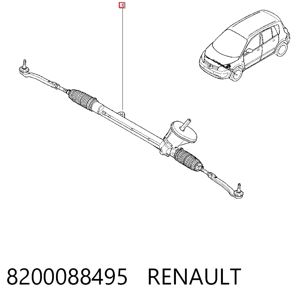 8200088495 Renault (RVI) Listwa kierownicza (maglownica)