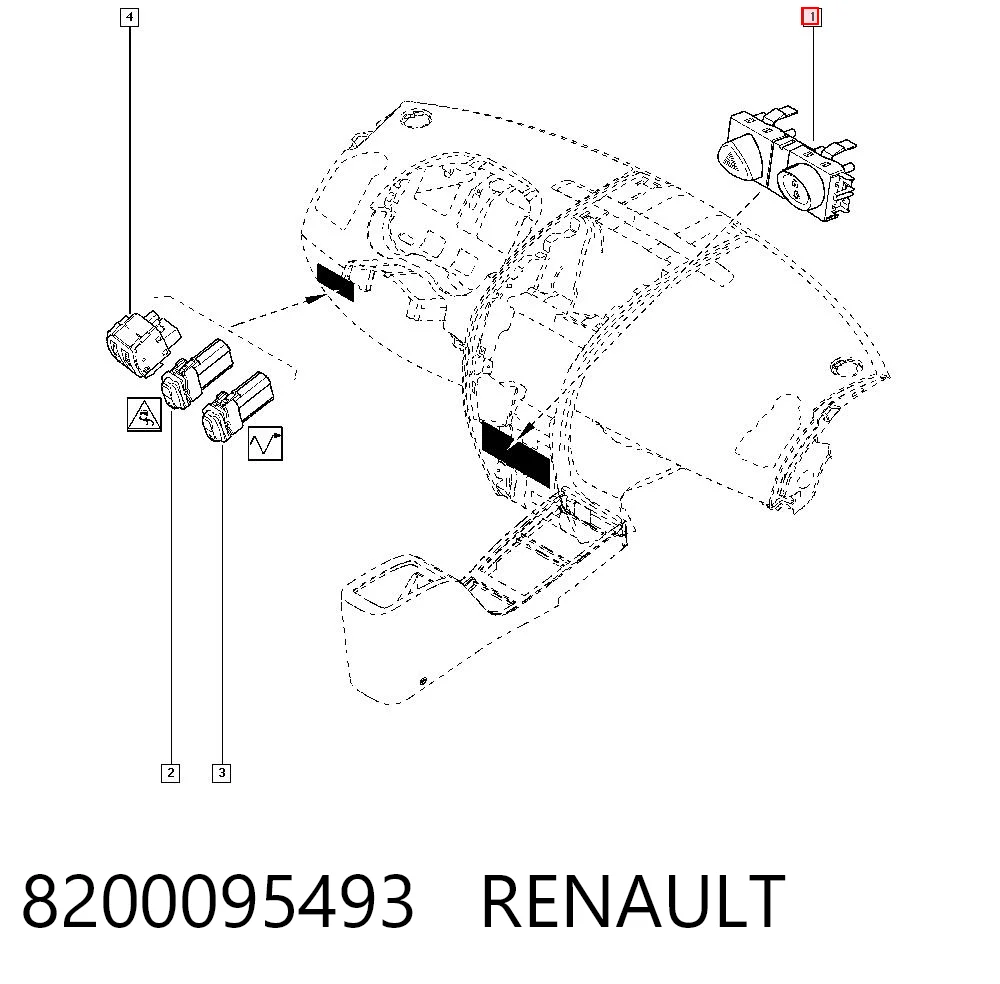 Przycisk włączania światła awaryjnego do Renault Megane II LM0, LM1