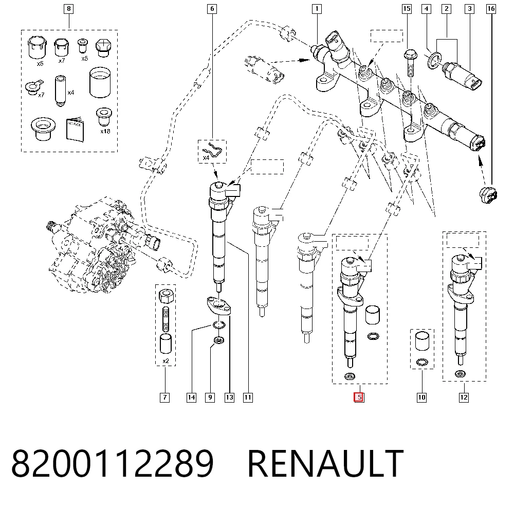 Wtryskiwacz paliwa VAG 8200112289 cena, od 93,80 USD