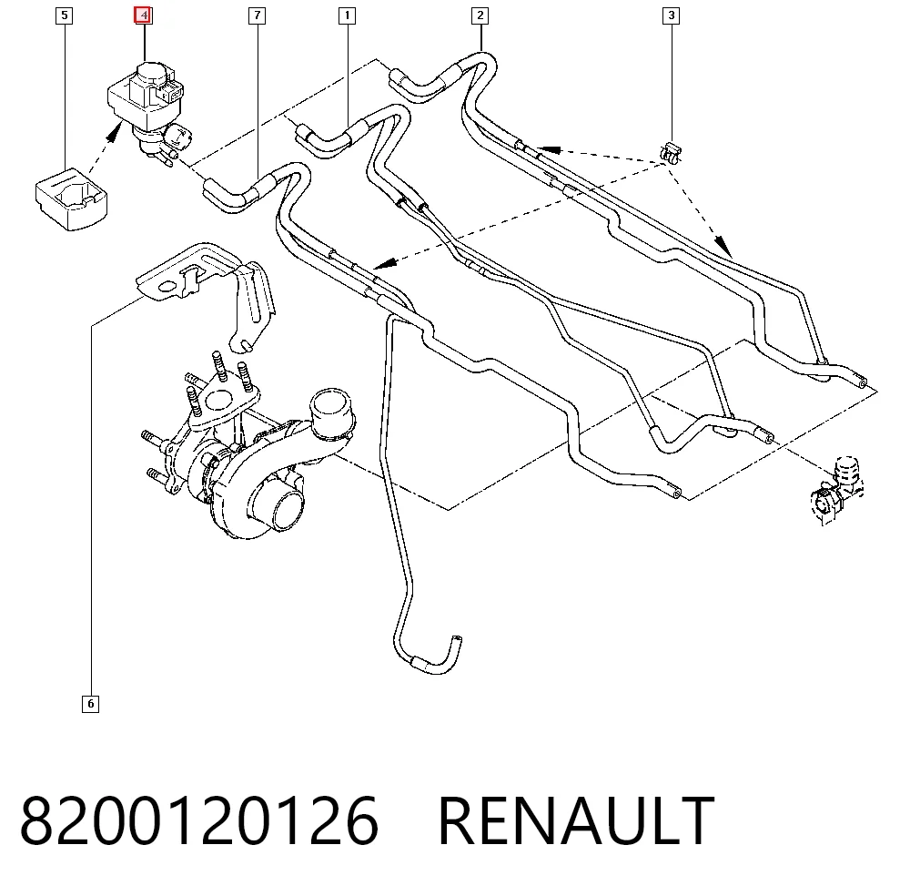 8200120126 Renault (RVI) Przetwornik ciśnienia (solenoid) doładowania