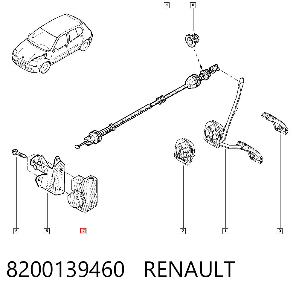 8200139460 Renault (RVI) Czujnik położenia pedału przyspieszenia (gazu)