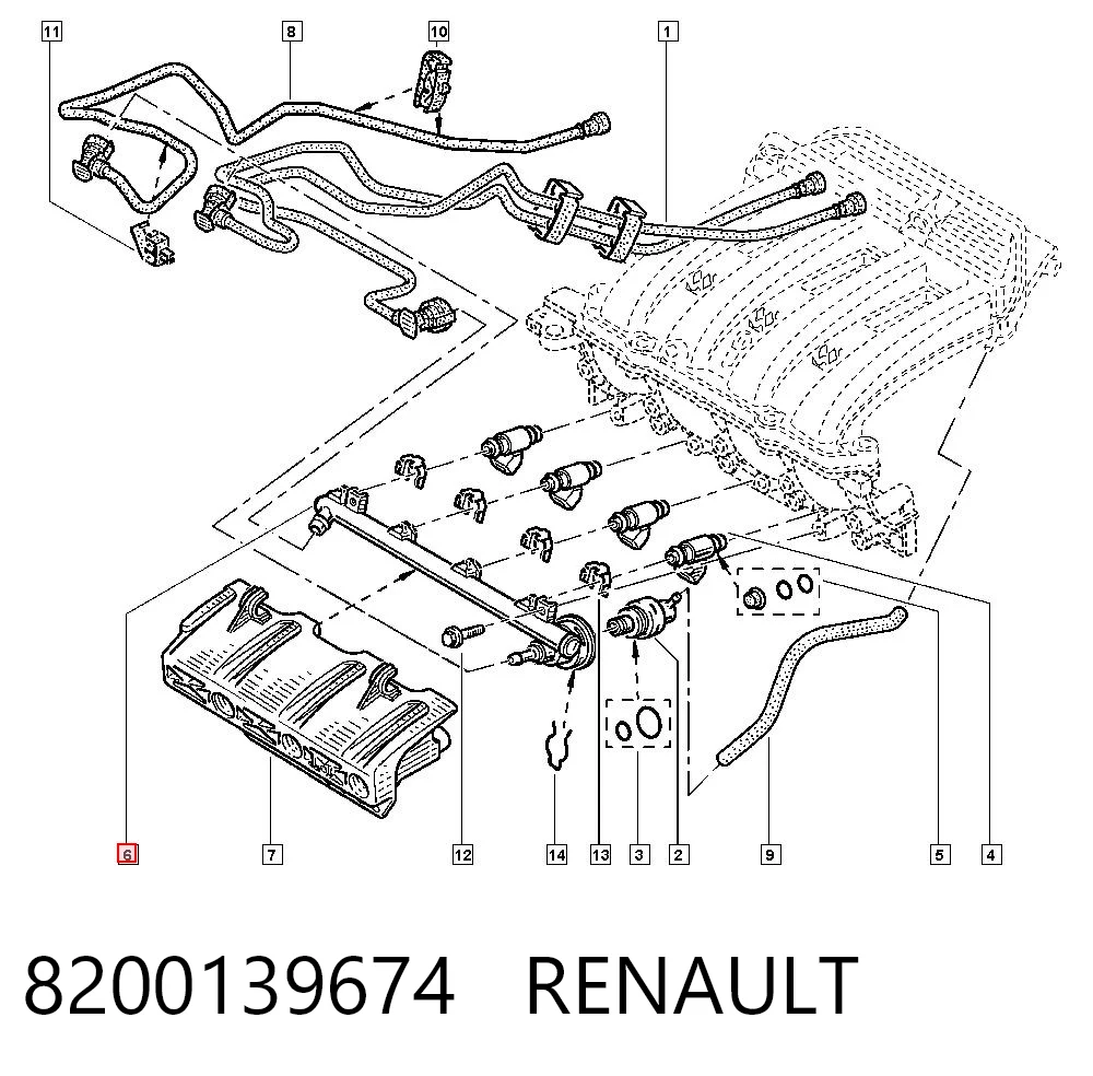 8200139674 Renault (RVI) Rozdzielacz paliwa