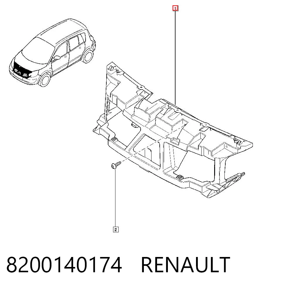Osłona chłodnicy kompletna (panel mocowania reflektorów) Renault Scenic II minivan (JM0, JM1) (2003 - 2009) cena, od 104,04 USD