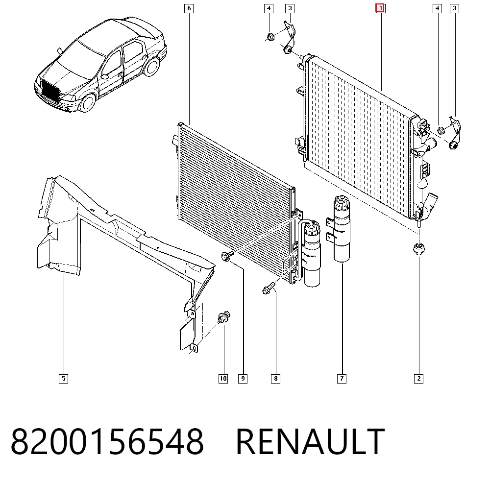  Chłodnica silnika Renault Clio 