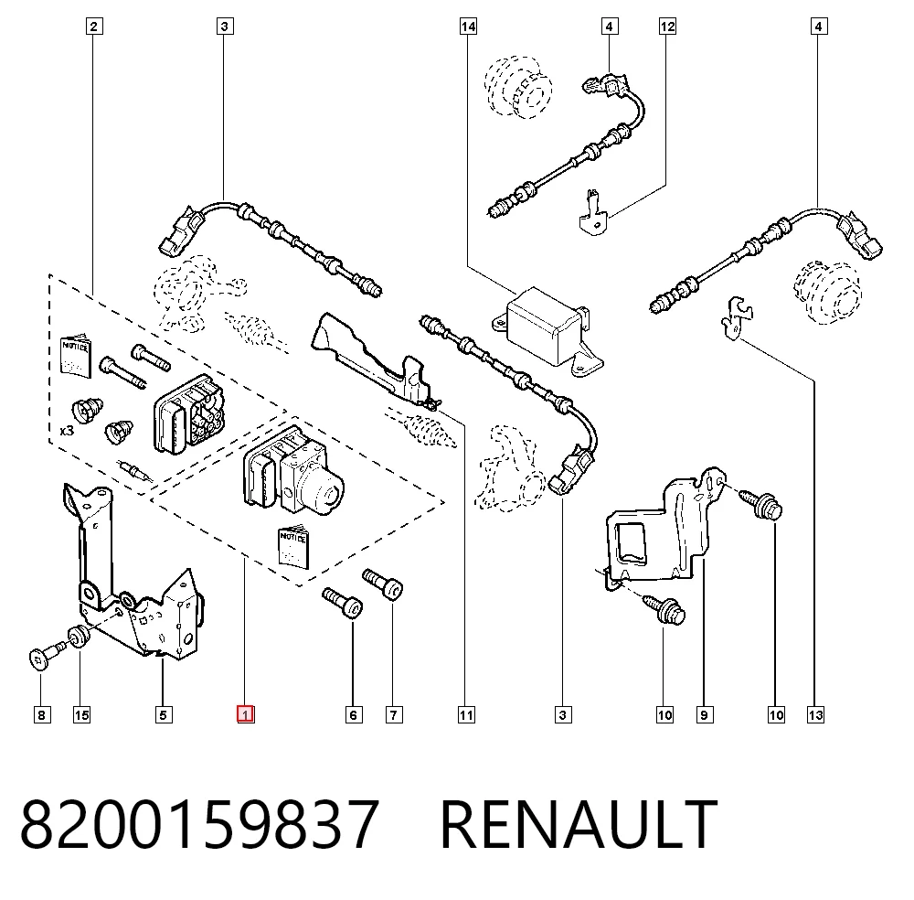 Sterownik ABS  hydrauliczny do Renault Laguna II BG0, BG1